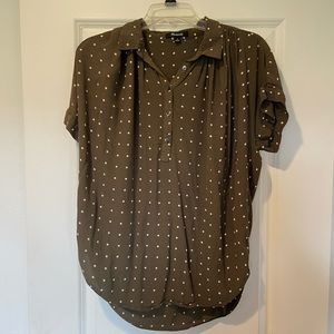 Green Polka Dot Blouse